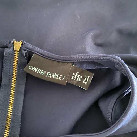 Cynthia Rowley navy blue shift dress dark academia 🫡 - Picture 4 of 7